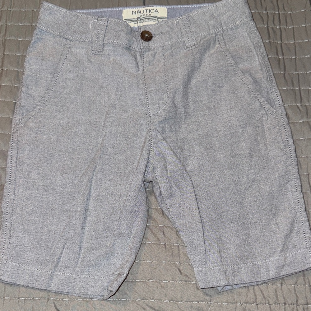 Nautica Boy’s Light Gray Flat Front Shorts